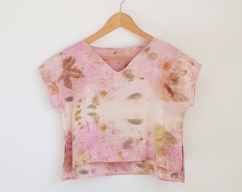 SPRING DREAM EcoPrint TOP - cotton flannel Medium