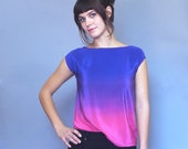 Ombre Silk Top / Sale ready to ship sample.
