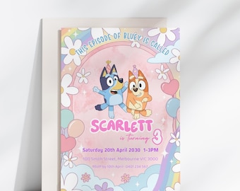 Editable Birthday Invitation, Birthday Invitation, Template Editable-Printable, For Boy and Girl Kids invitation, Invite Instant Download