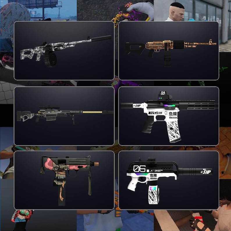 Fivem Weapon Skins Pack – 130+ High Quality Textures | Custom RP Gun ...