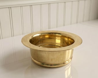 Polished Brass Urli Bowl, Moroccan Inspired Decorative Centerpiece, Solid Brass Float Flower Bowl, Vintage Brass Planter Wedding Decor