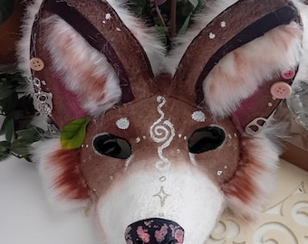 Maschera per cani fatta a mano, completamente foderata