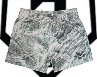 Baseball Lifestyle 101 Wave Marble Shorts, Ocean Texture Mesh Shorts, Streetwear Athletic Shorts for Men, Coastal Aesthetic