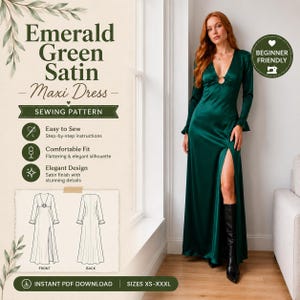 etsy emerald green dress Vintage Emerald Green Dress Formal