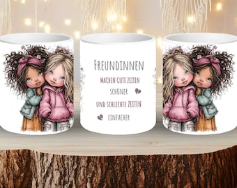 Beste Feundin Becher,Freundinnen Tasse, Freundin Tasse, Bff tasse, Best Friends Tasse, , Freundin Geschenk ,Geburtstag,Gute/Schlechte Zeiten