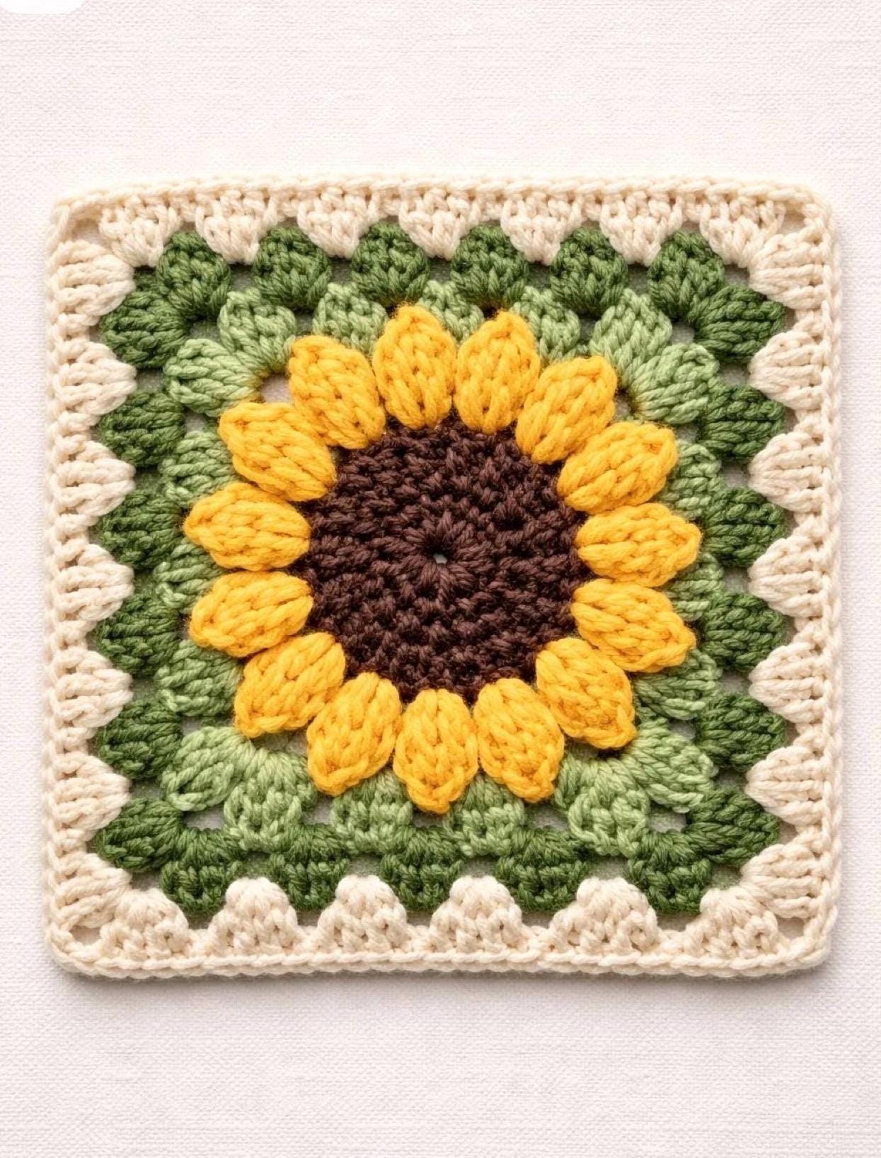 Sunflower Layered Petal Granny Square