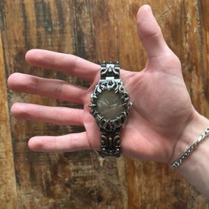 Gothic Style Opium Watch with Solid Stainless Steel Claws Very Beautiful Finish in it Case for him Alabaster watch silver y2k unique fantasy