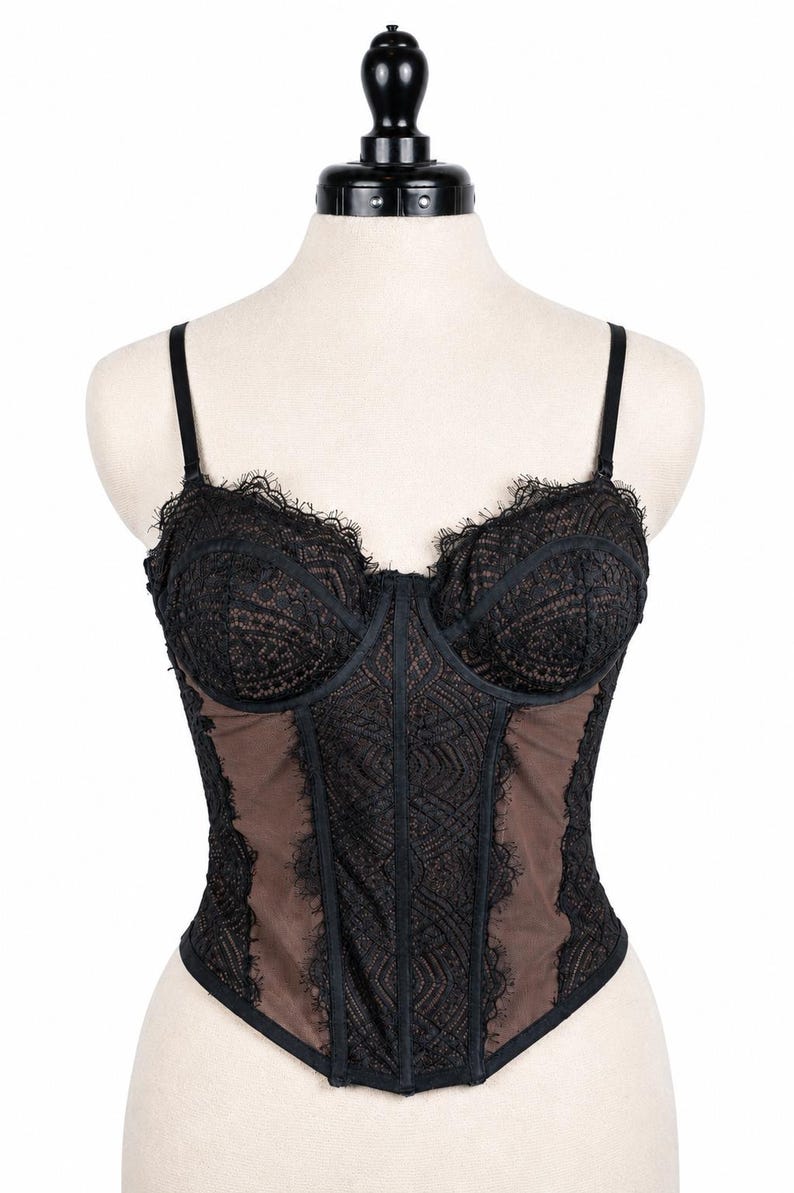 Urban Outfitters “Modern Love” Lace & Mesh Corset Size S image 1