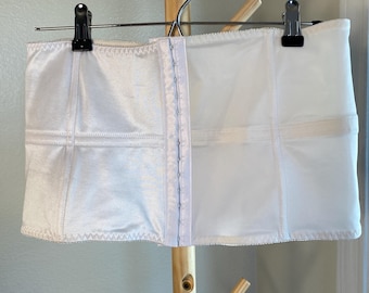 Vintage 90s INTIMA Shiny Satin & Honeycomb Mesh Longline Bustier Bra | Style 2066 | Made in Hong Kong | Plus Size 3XL | Minimalist Bridal