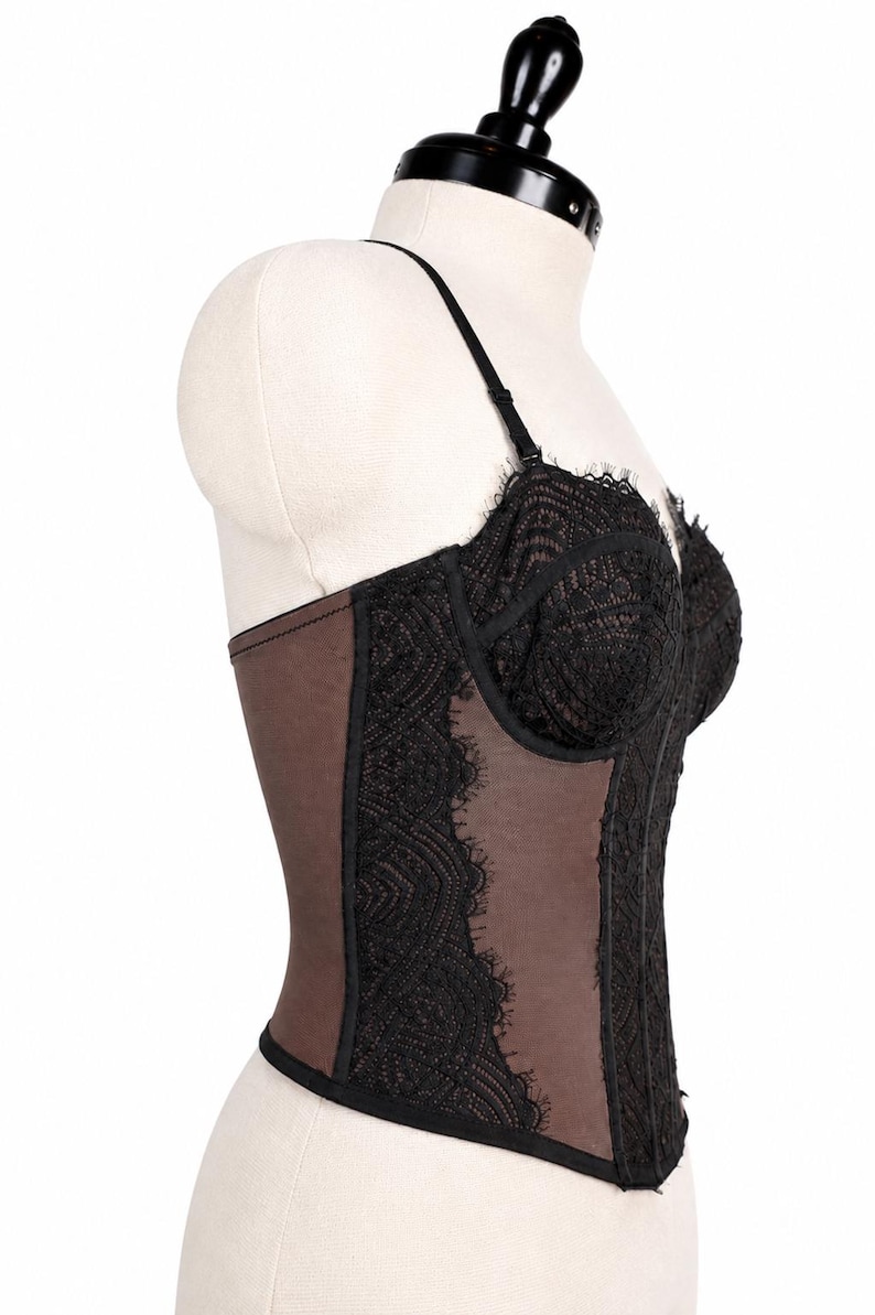 Urban Outfitters “Modern Love” Lace & Mesh Corset Size S image 3