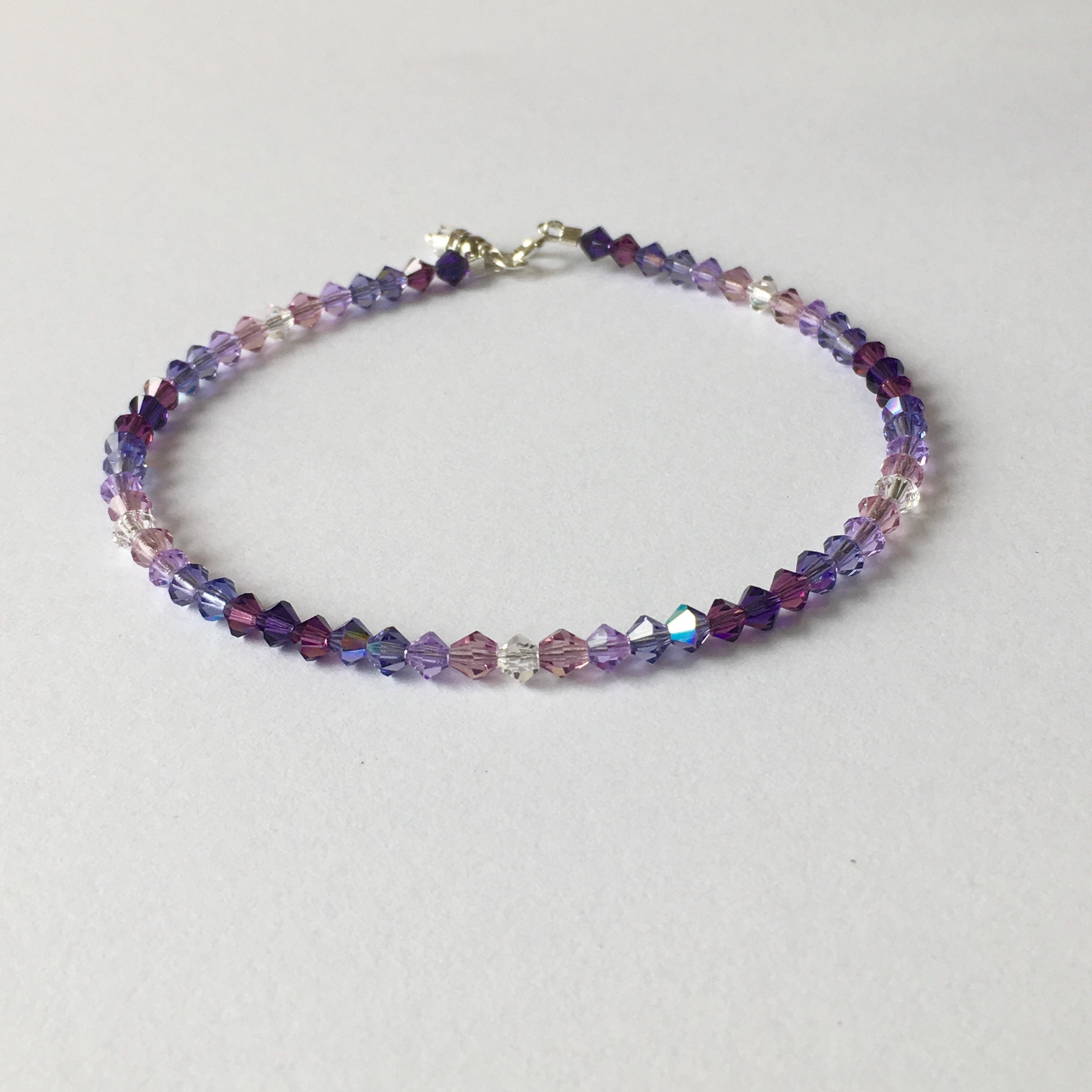 Swarovski Crystal Bracelet ALL Sizes Ombré Purple Bracelet | Etsy