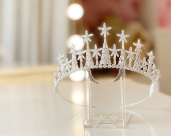 Blanchet White Gold Statement Bridal Crown Tiara