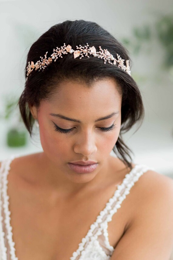 Sienna Gold Rhinestone Bridal Hair Vine 