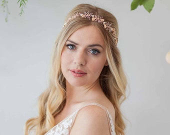 Sienna Gold Rhinestone Bridal Hair Vine