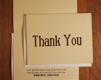 Thank You Note with Super Old Type Faces