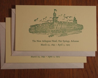 Hot Springs Arkansas Arlington Hotel Bookmark or Gift Item