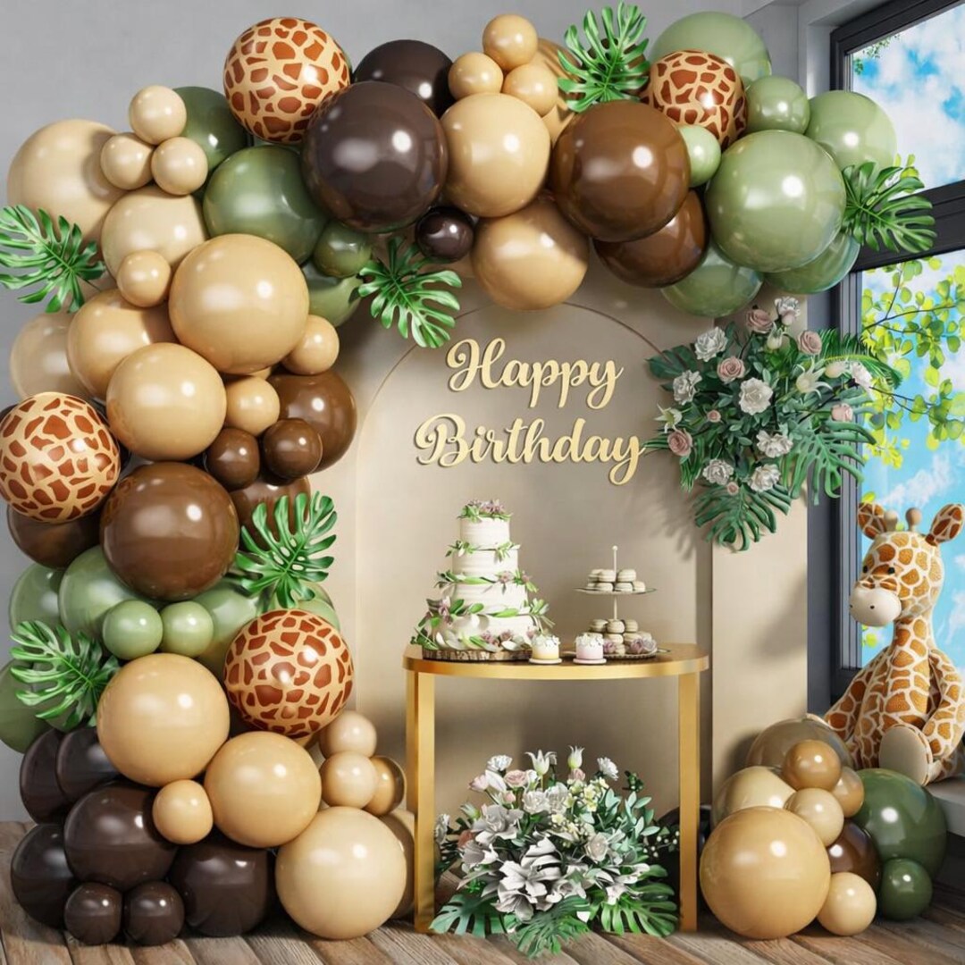 sage-green-brown-balloon-garland-kit-olive-green-balloon-arch-jungle