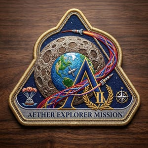 Artemis II Mission Patch | Embroidered Space Badge, Iron-On/Sew-On, Space Lover Collector Item