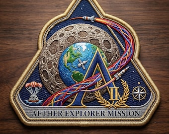 Artemis II Mission Patch | Embroidered Space Badge, Iron-On/Sew-On, Space Lover Collector Item