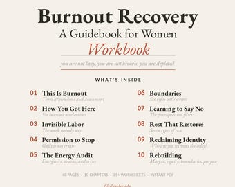 Guida al recupero dal burnout per le donne: limiti del carico mentale nel lavoro invisibile, manuale per l'analisi dell'energia a riposo.