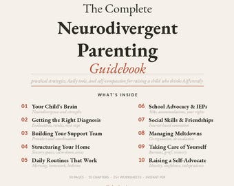 Guida per genitori neurodivergenti: routine quotidiane, modelli per il Piano Educativo Individualizzato (PEI), strumenti per monitorare le crisi e strategie di auto-cura per i genitori.