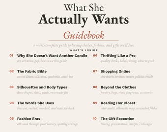 Come acquistare vestiti e regali per la tua ragazza: guida / Tessuti, silhouette, epoche della moda, shopping di seconda mano per uomo / 13 schede di lavoro incluse