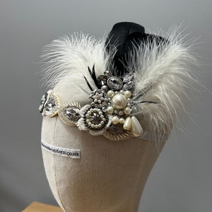 Robe Charleston, Headband, Great Gatsby Dress, Fascinator, Headband  Mariage, Robe Annees 20, Gatsby Headpiece, 