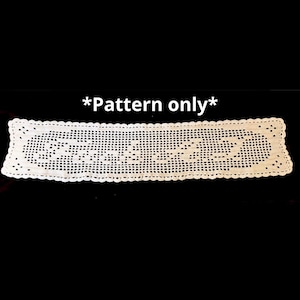 Anti AI filet crochet pattern and grid