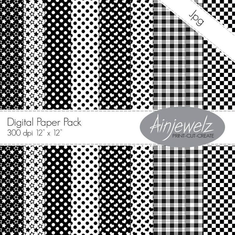 Black and White Paper Download Printable Papers INSTANT