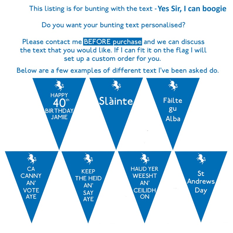 Yes Sir, I can boogie Scottish Saltire Bunting printable football Euro 2020/21 decoration 3 flag designs image 5