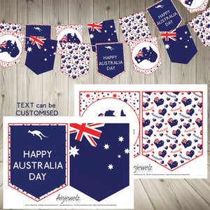 Australia Day Bunting Garland: Flag Party Banner (Printable Download)