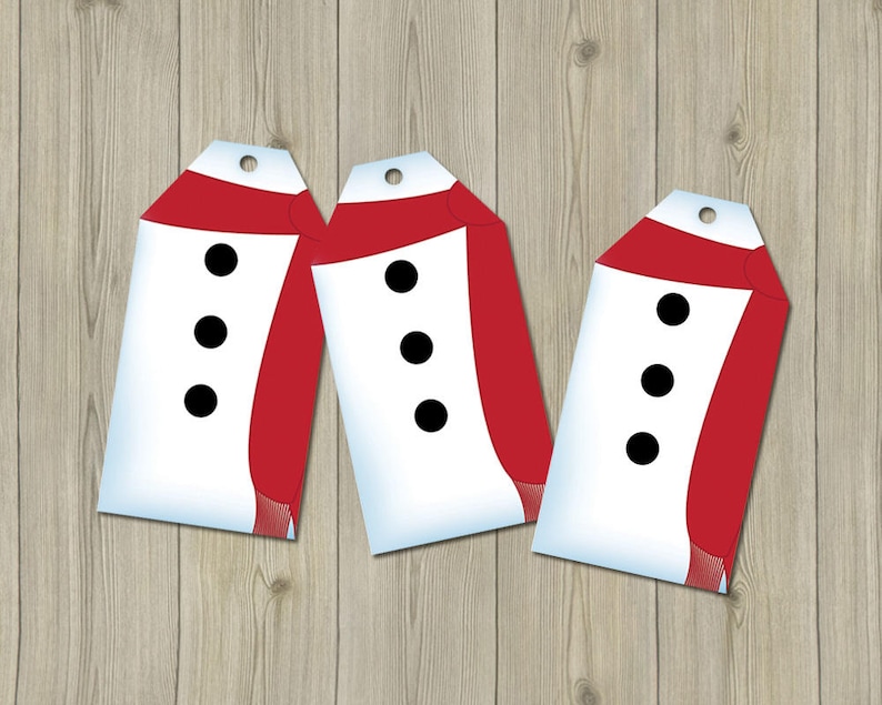 Christmas Snowman Gift Tags Printable Craft Tags Hang Tags - Etsy