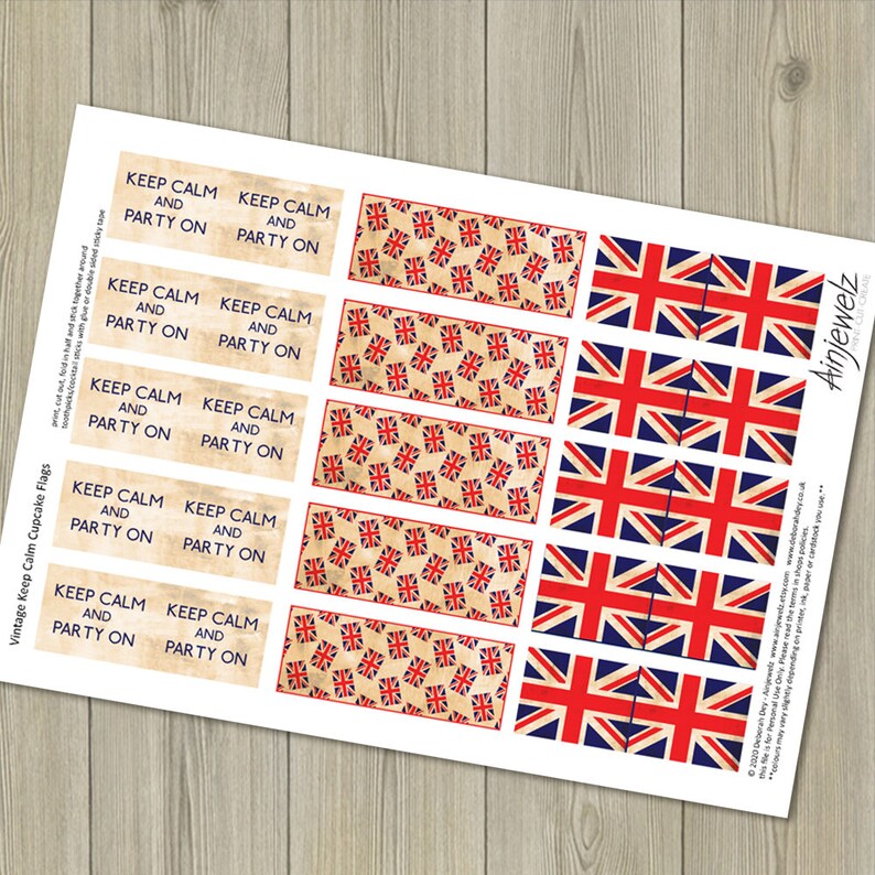keep-calm-cupcake-flags-vintage-union-jack-cupcake-flags-etsy
