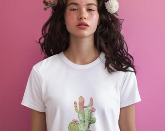 Resilient Like a Cactus Shirt, Minimal Cactus Tee, Botanical T Shirt, Women Empowerment Gift, Plant Lover Shirt, Nature Aesthetic Top