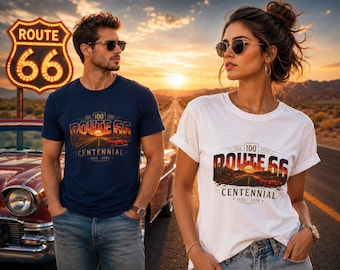 Route 66 Centennial Shirt 1926-2026 | Vintage Route 66 Graphic Tee | 100th Anniversary Road Trip Gift