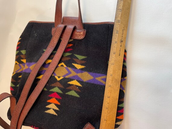 Pendleton Wool Backpack Red Orange Leather Shop Tumalo Explorer Backpack in Bags | Pendleton main image 4