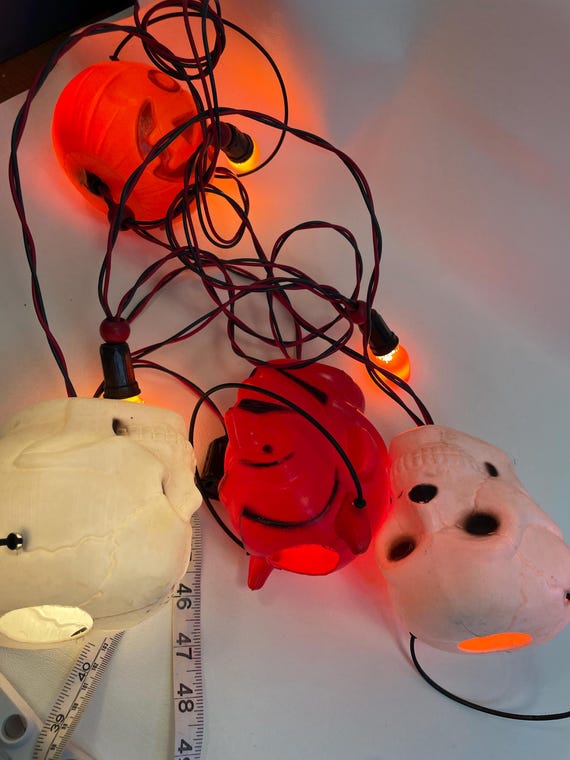 Vintage RARE Peerless Collectible Light String WORKING Skeleton