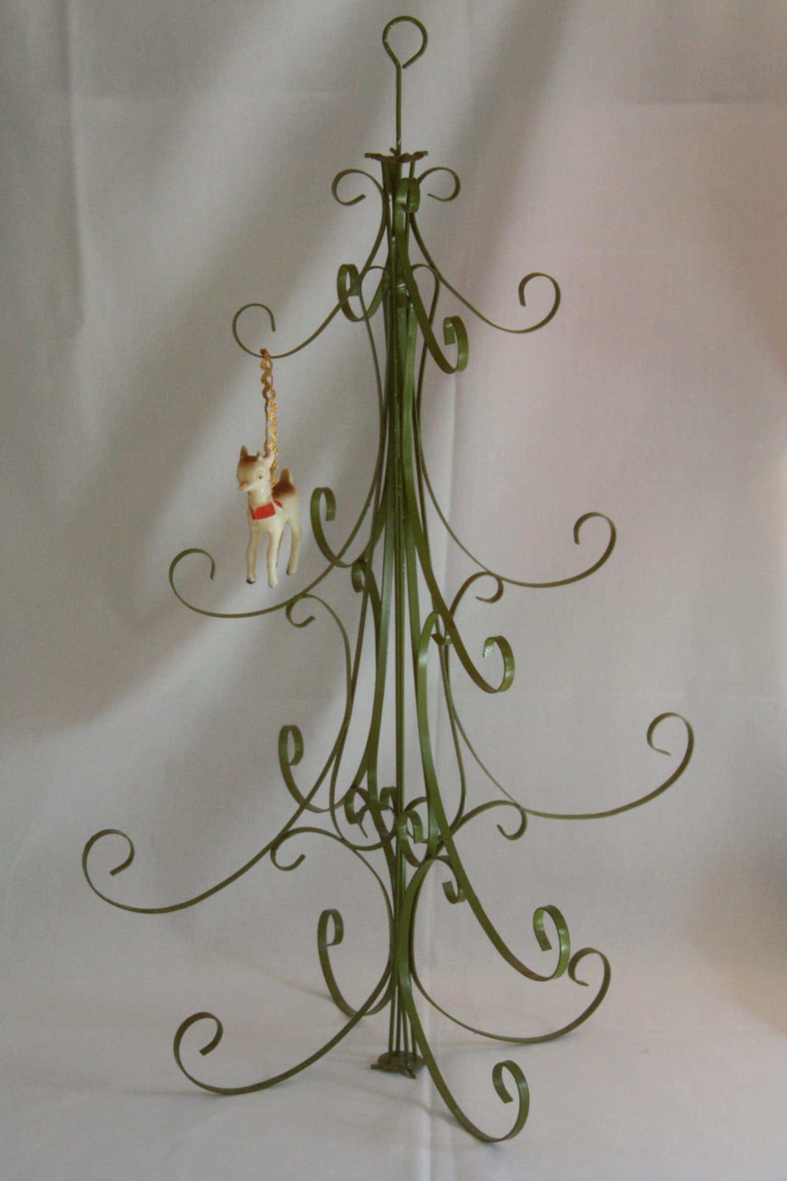 Vintage Metal Christmas Tree Table Top Ornament holder Etsy