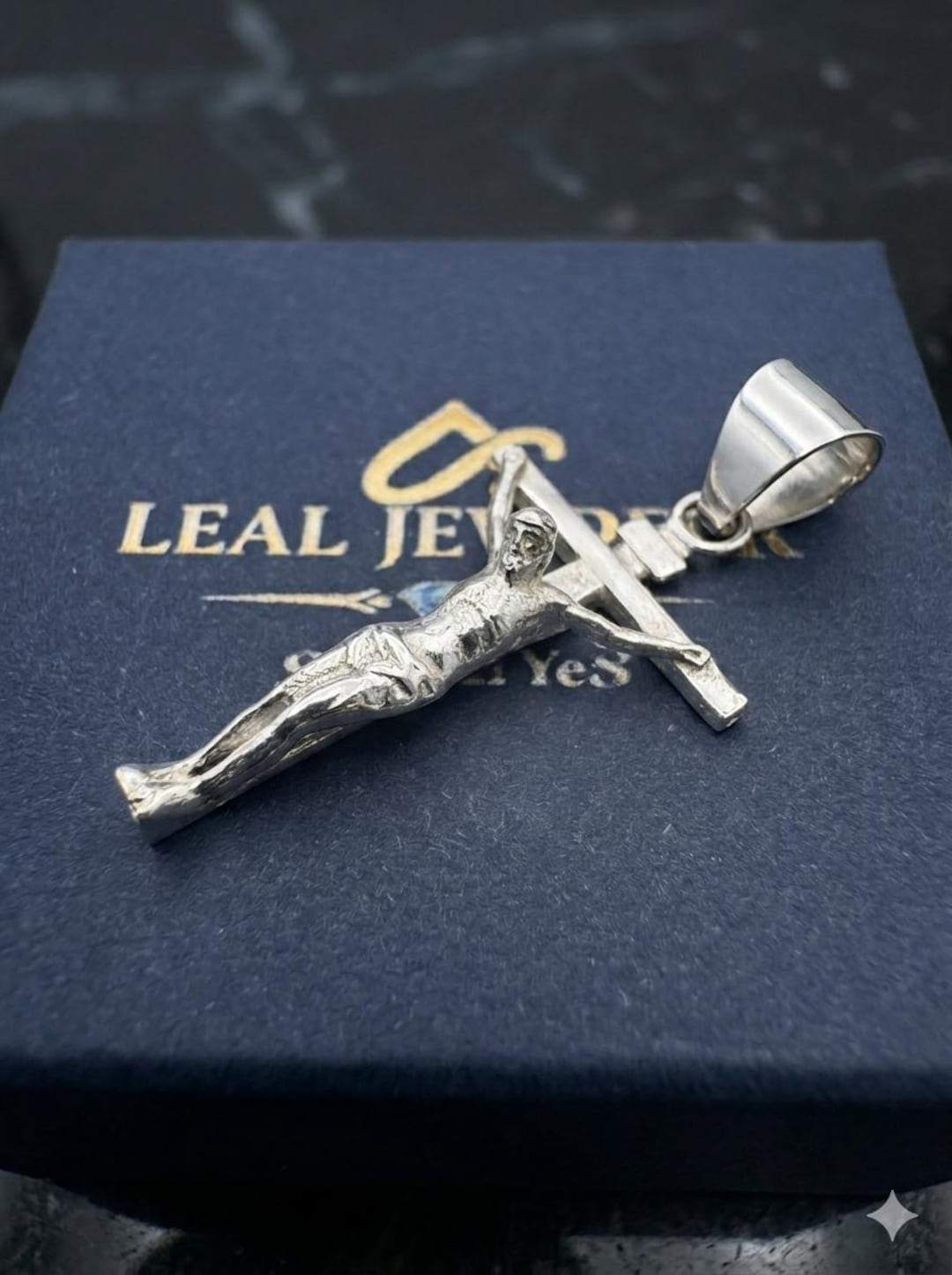 Handmade Sterling Silver Jesus Cross Pendant – Religious Crucifix ...