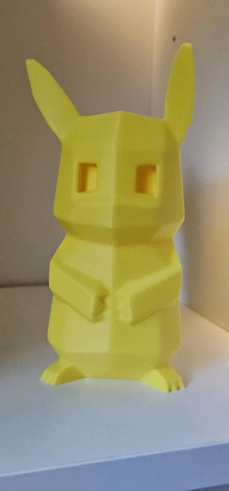 Low Poly Pikachu, Pokemon Decor, Pikachu Figurine, Low Poly Art, 3D ...