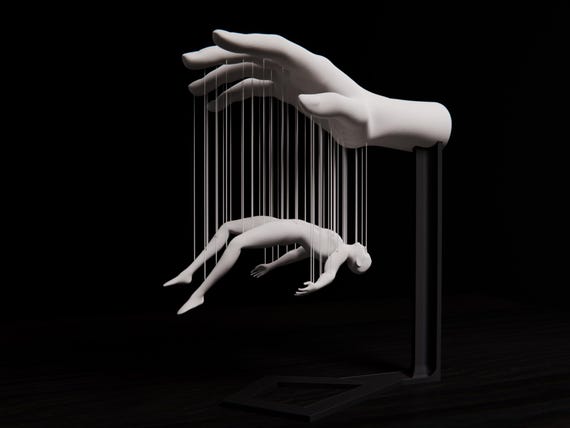 Overtaken String Art Sculpture, Conceptual Modern Sculpture, Unique Conversation Piece