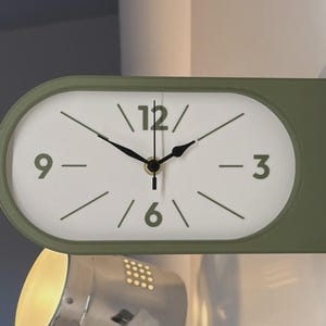 Double Face Wall Clock – Retro Dual-Sided Clock, 3D Printed Magnetic Wall Clock, Hallway Corner Clock, Modern Minimal Decor