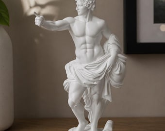 Estatua de Apolo, escultura del dios griego, figura clásica, decoración artística de la antigua Grecia, estatua mitológica impresa en 3D, regalo estético de colección.