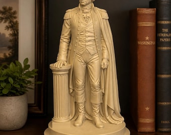 George Washington Statue, Founding Father Sculpture, American History Decor, 3D Printed Collectible