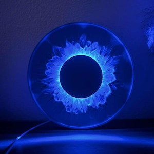 Iris Wall Lamp, Modern LED Wall Art, Eye Inspired Light Sculpture, Ambient Lighting Decor, 3D Printed Wall Light, Futuristic Home Decor image 2