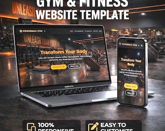 Website-sjabloon voor sportscholen - Website voor personal trainers - Modern responsief ontwerp - HTML-sjabloon met 6 pagina's voor coaches en sportscholen