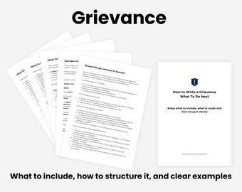 How to Write a Grievance UK | Workplace Grievance Template & Guide | Employee Support Pack