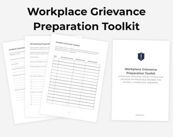 Workplace Grievance Toolkit for Employees | HR Meeting Preparation, Evidence Organiser, Grievance Letter Template PDF
