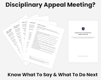Disciplinary Appeal Meeting Help for Employees | What To Say at an Appeal | Workplace Appeal Guide (UK)
