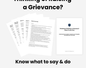 Thinking Of Raising A Grievance? Employee Guide | Workplace Grievance Help UK | What To Say, What To Ask & Formal Grievance Template | PDF
